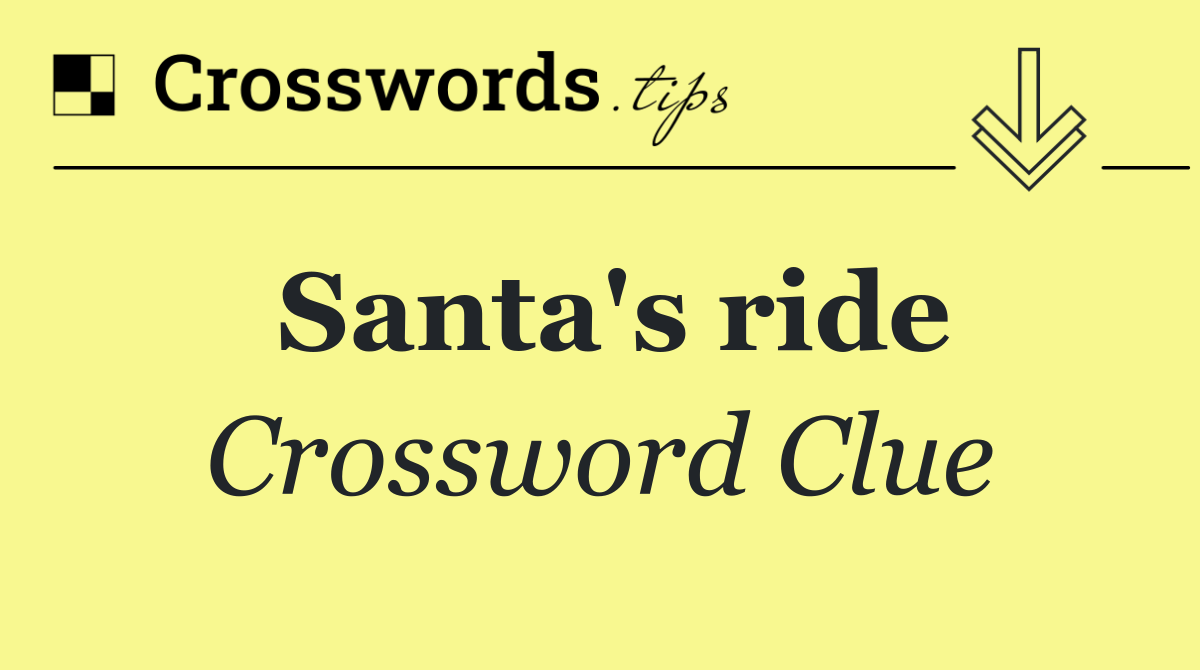 Santa's ride