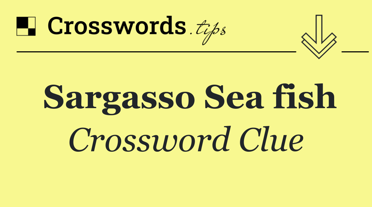 Sargasso Sea fish