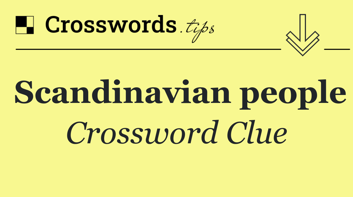 Scandinavian people
