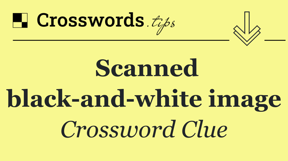 Scanned black and white image