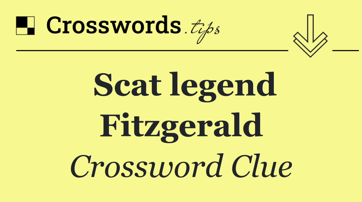 Scat legend Fitzgerald