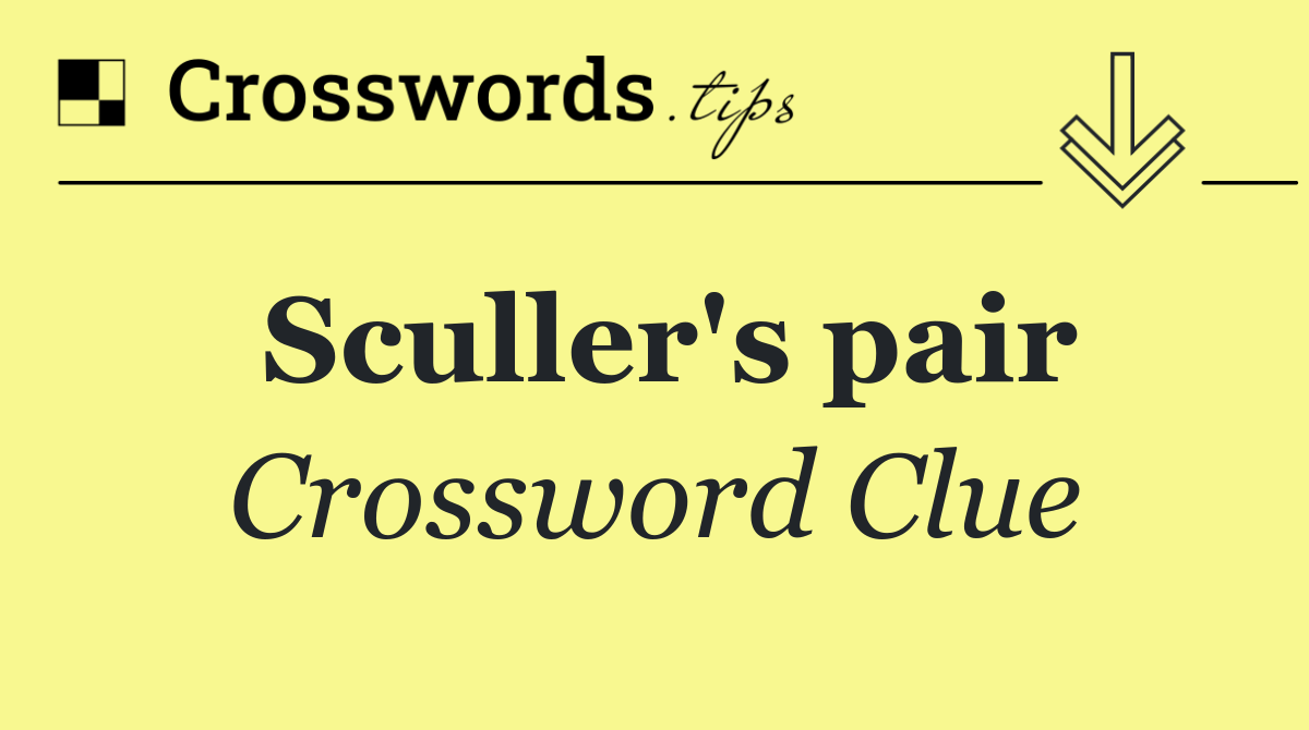 Sculler's pair