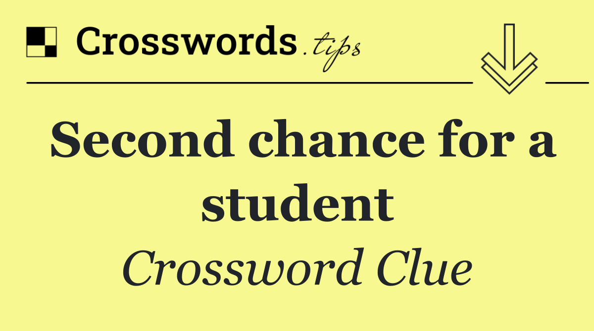 Second chance for a student
