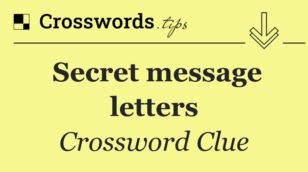 Secret message letters