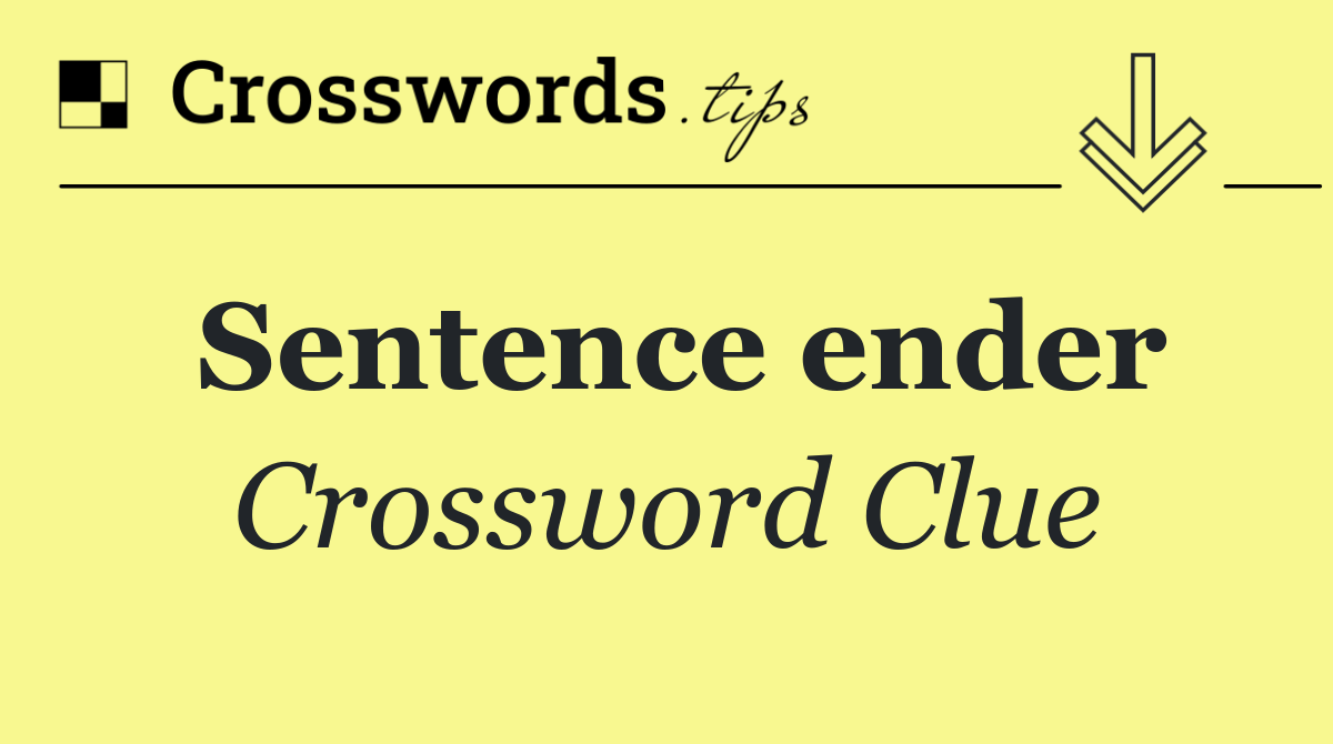 Sentence ender