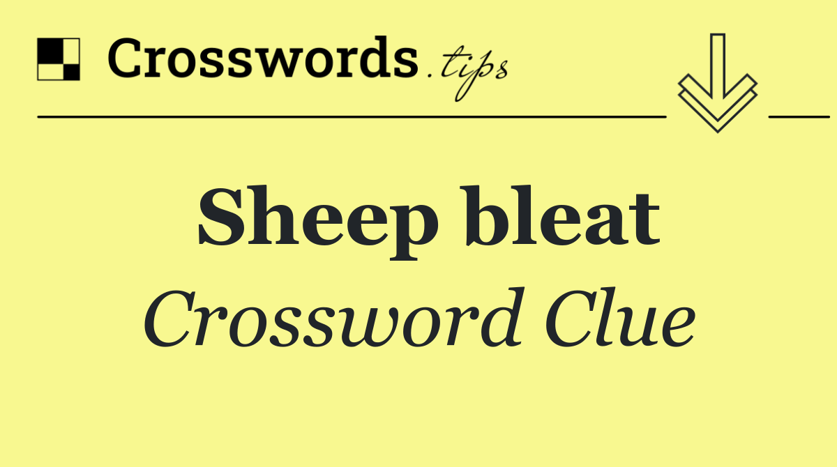 Sheep bleat