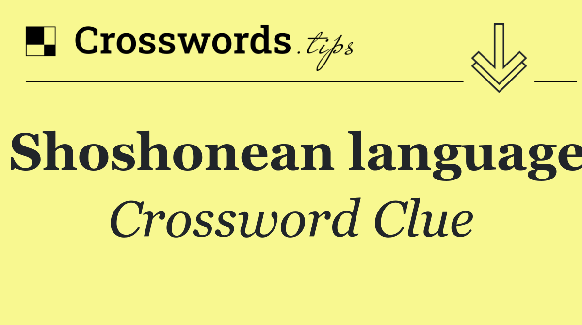 Shoshonean language