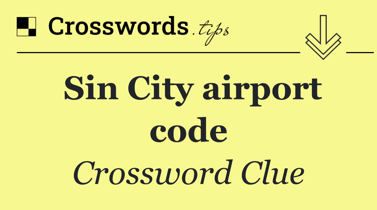 Sin City airport code