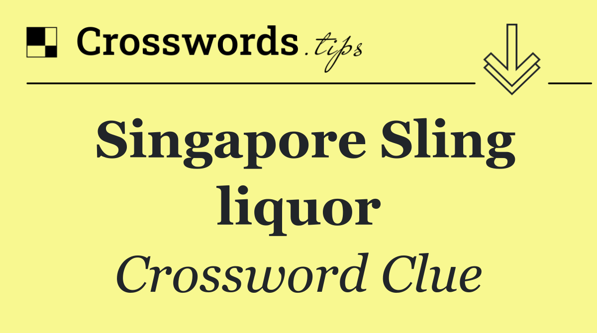 Singapore Sling liquor