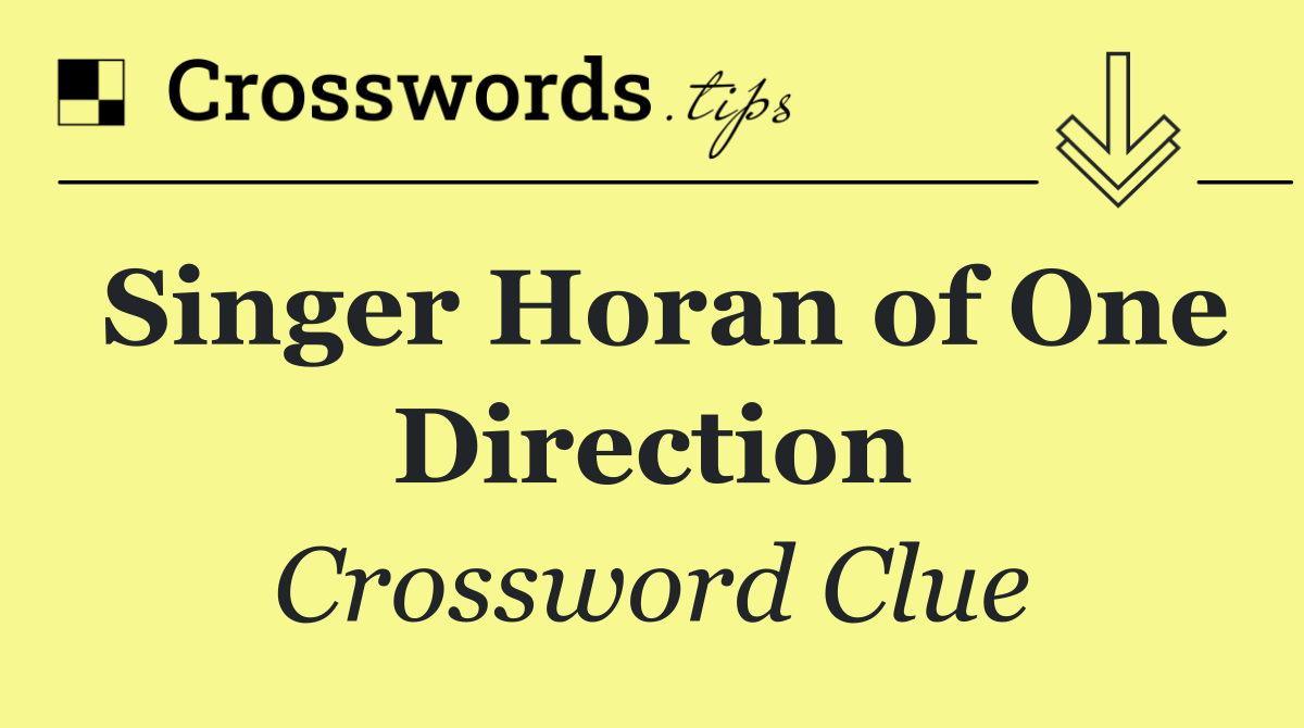 Singer Horan of One Direction