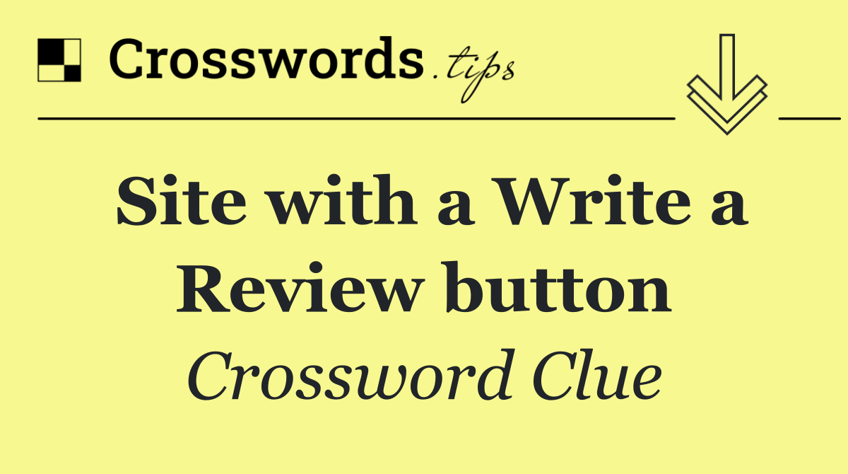 Site with a Write a Review button