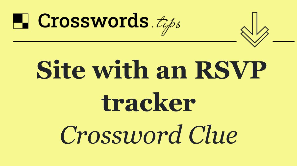 Site with an RSVP tracker