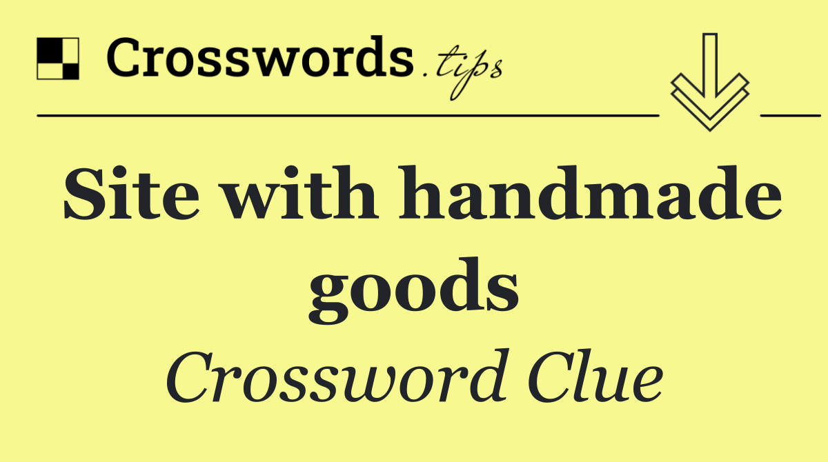 Site with handmade goods