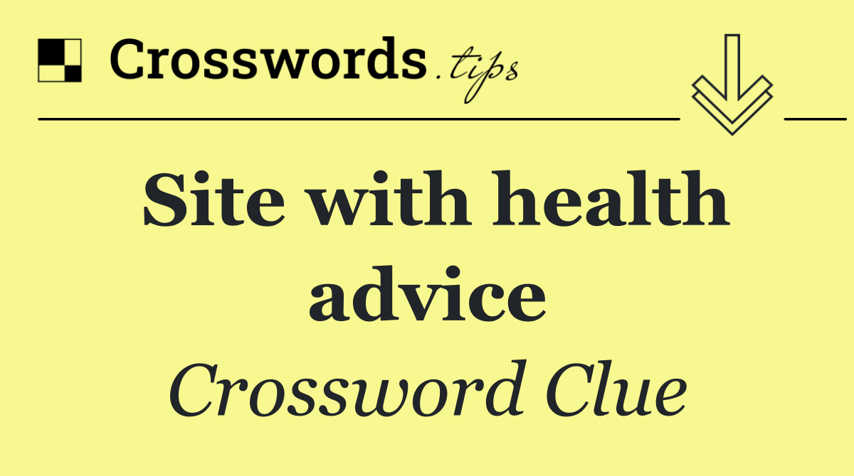 Site with health advice