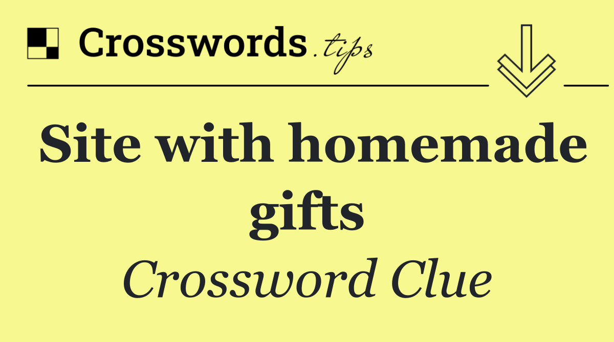 Site with homemade gifts