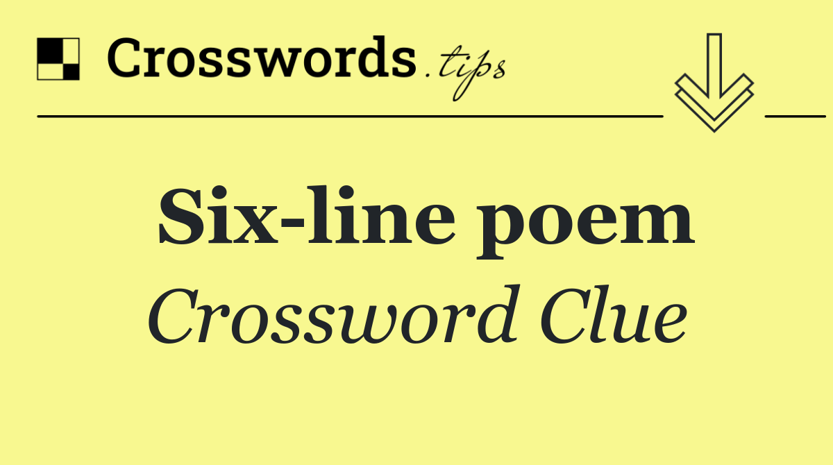 Six line poem