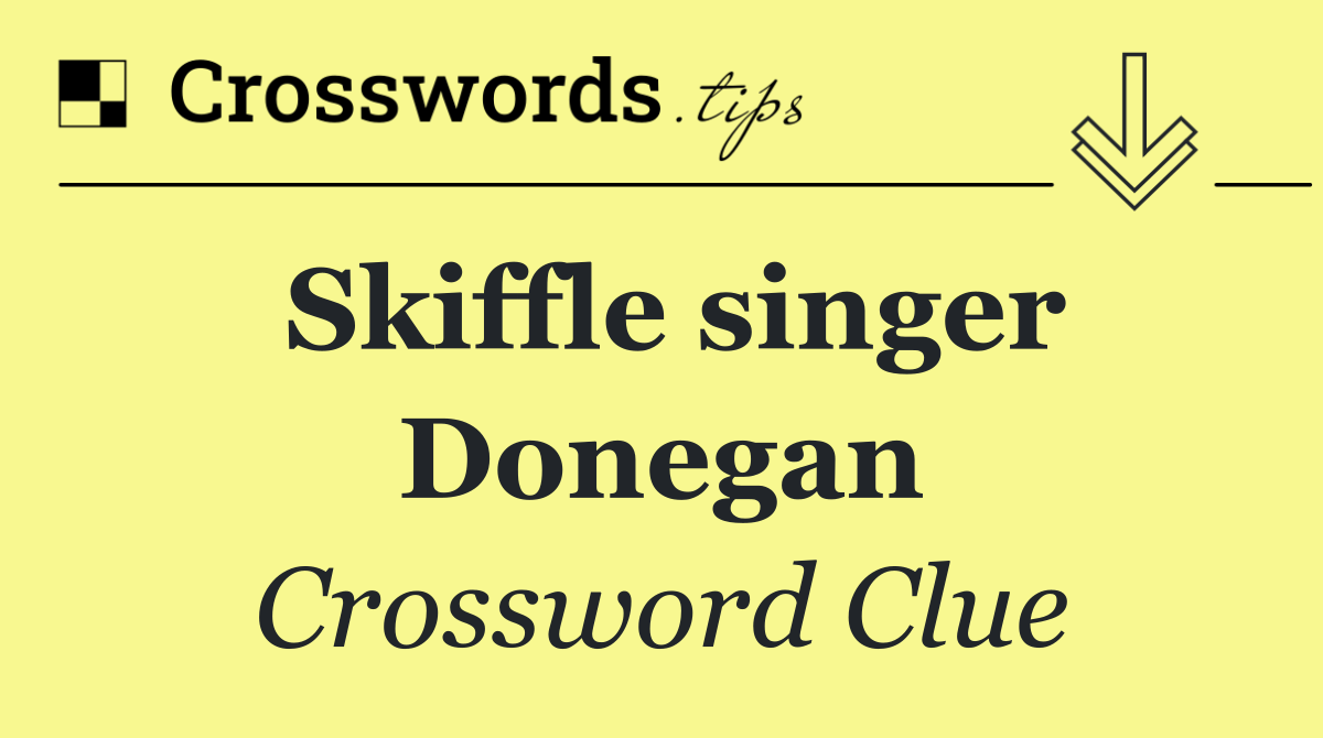 Skiffle singer Donegan
