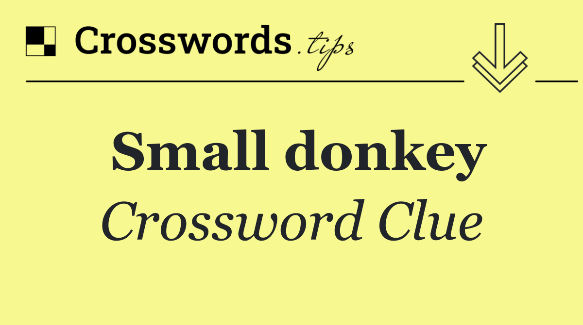 Small donkey