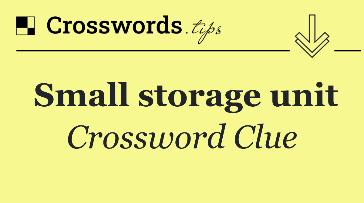 Small storage unit