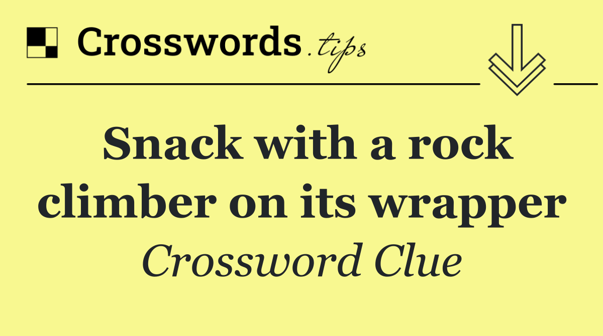 Snack with a rock climber on its wrapper