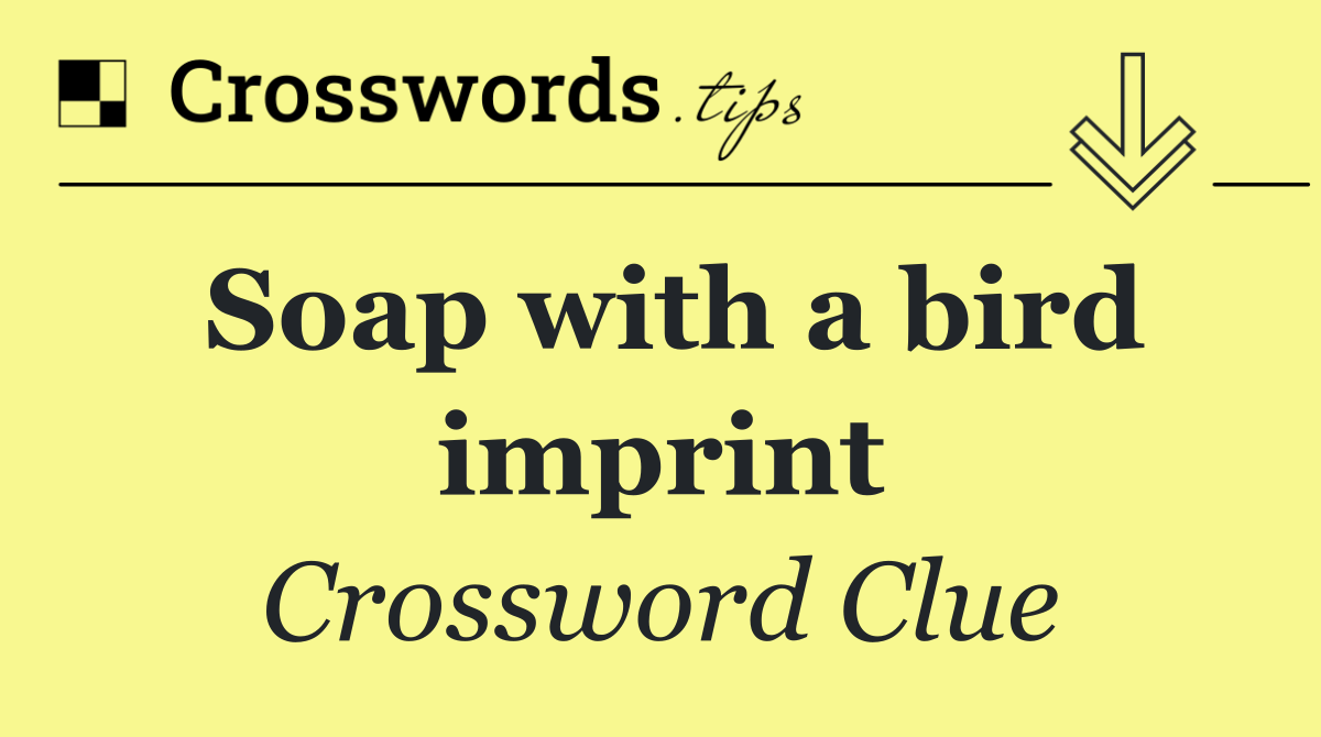 Soap with a bird imprint