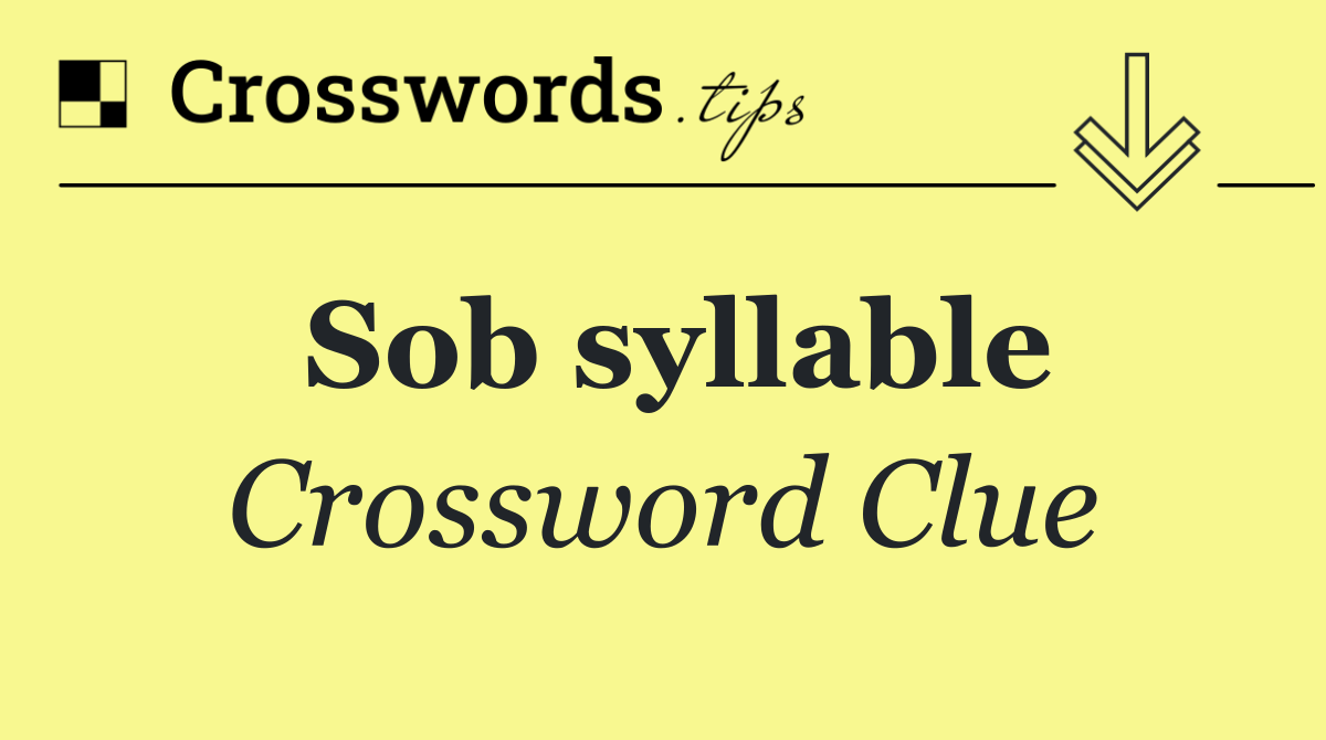 Sob syllable