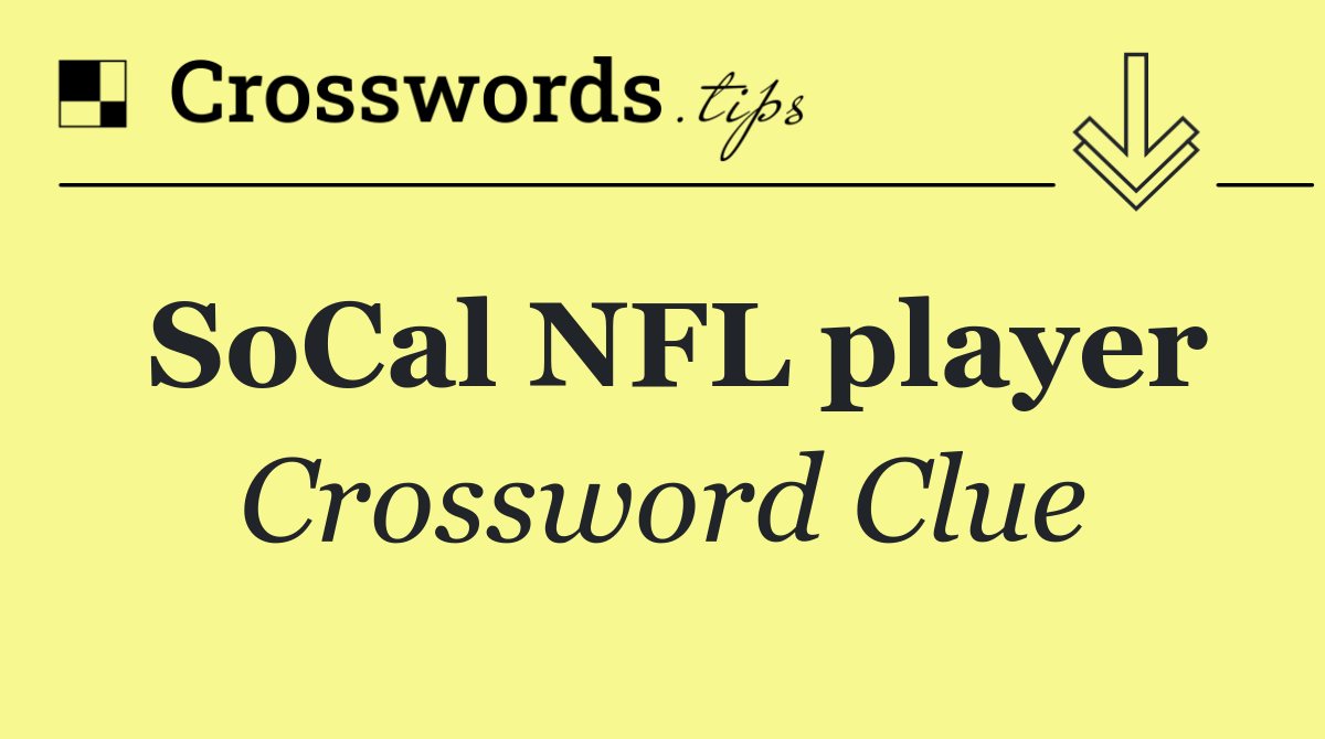 SoCal NFL player