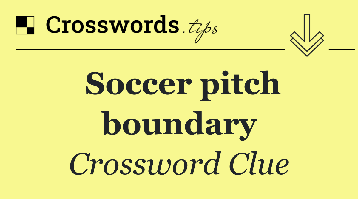 Soccer pitch boundary