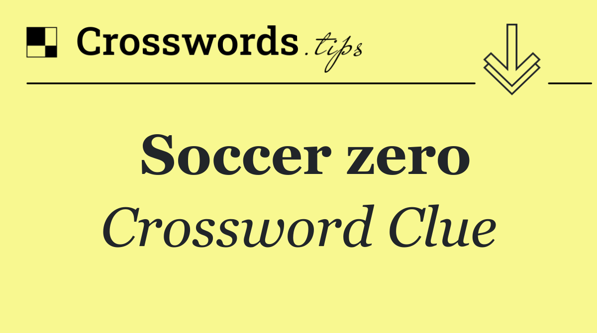 Soccer zero