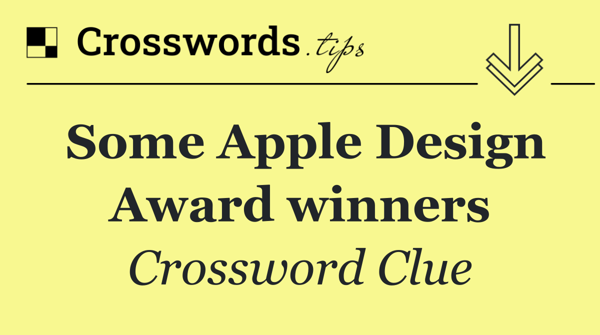 Some Apple Design Award winners