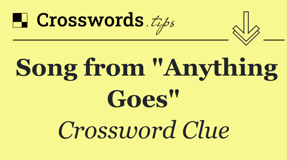 Song from "Anything Goes"