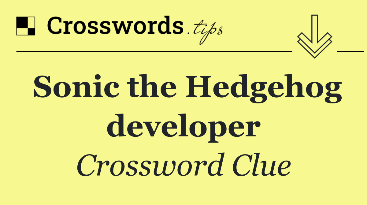 Sonic the Hedgehog developer