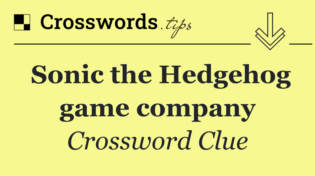 Sonic the Hedgehog game company