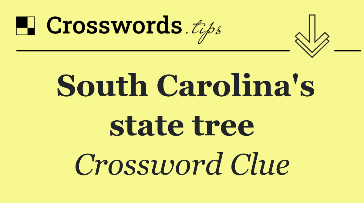 South Carolina's state tree