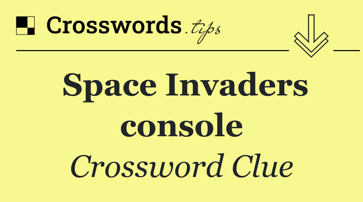 Space Invaders console