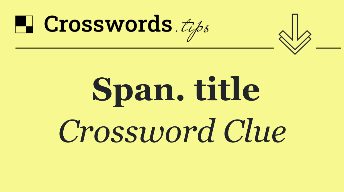 Span. title