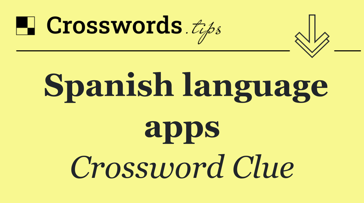 Spanish language apps