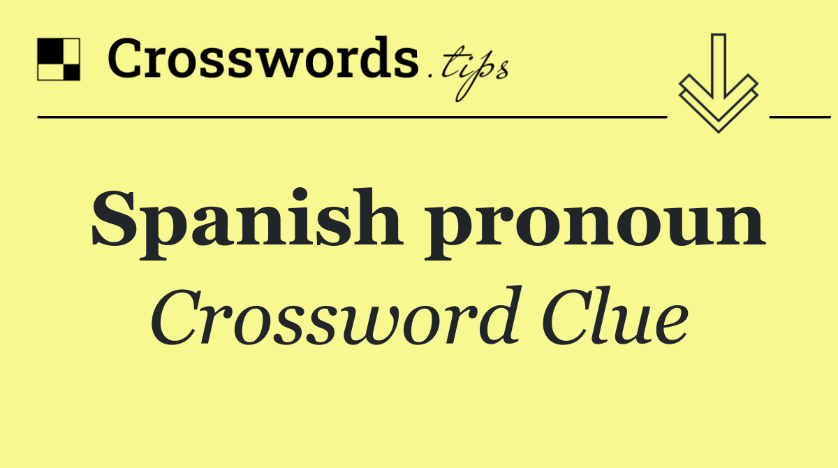 Spanish pronoun