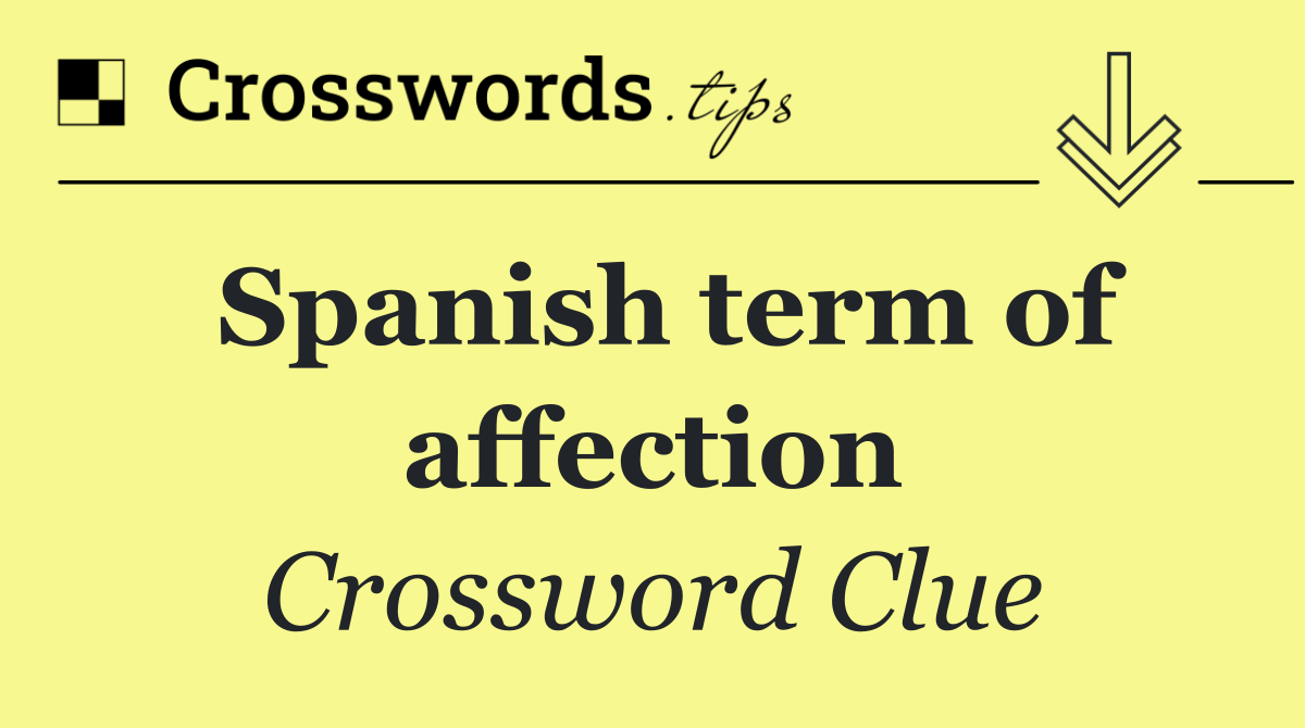 Spanish term of affection