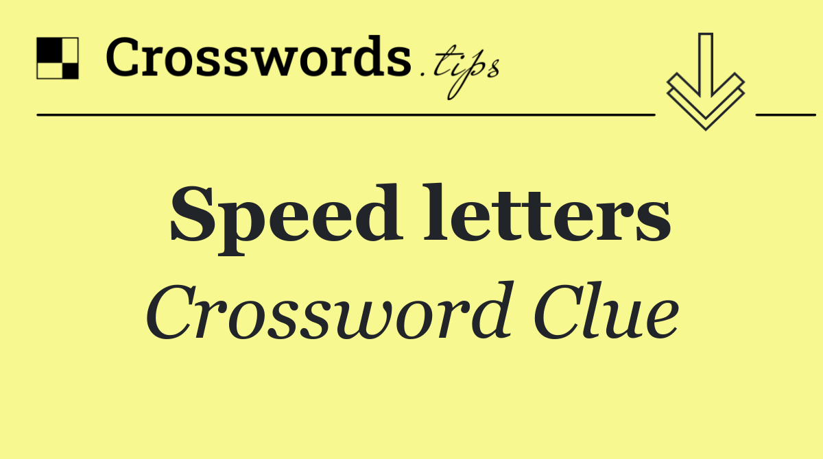 Speed letters