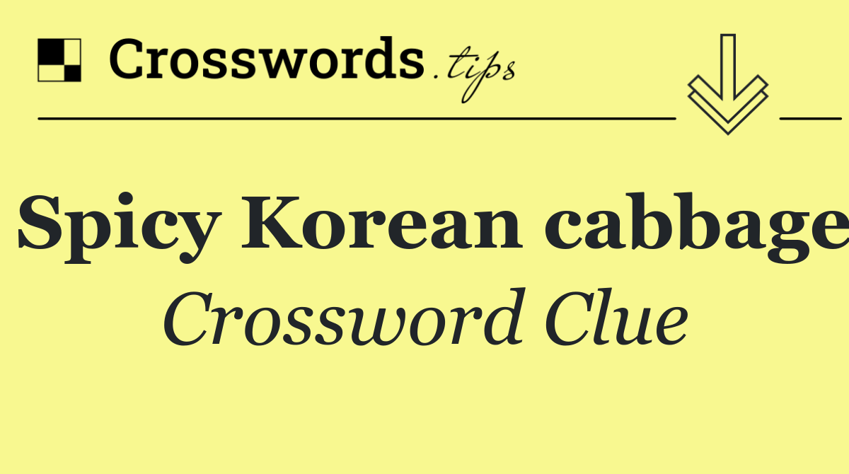 Spicy Korean cabbage