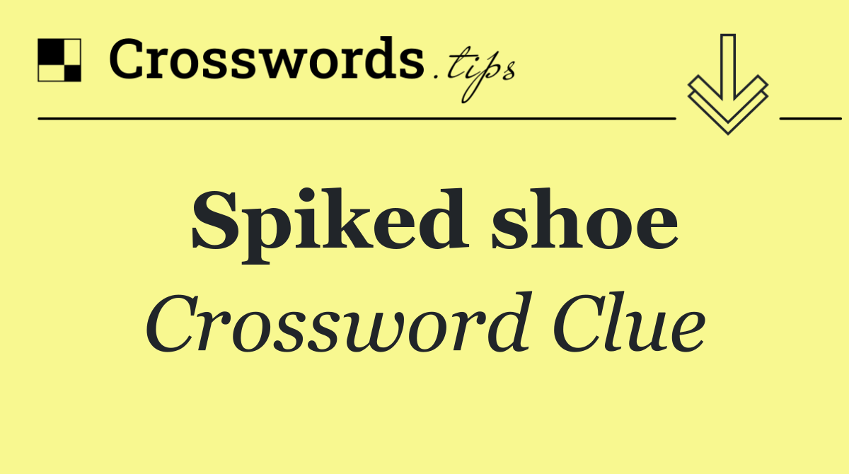 Spiked shoe