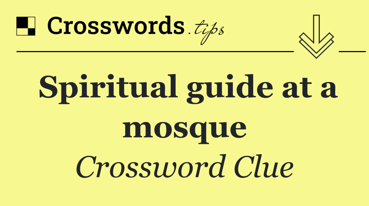 Spiritual guide at a mosque