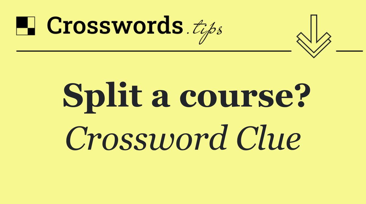 Split a course?