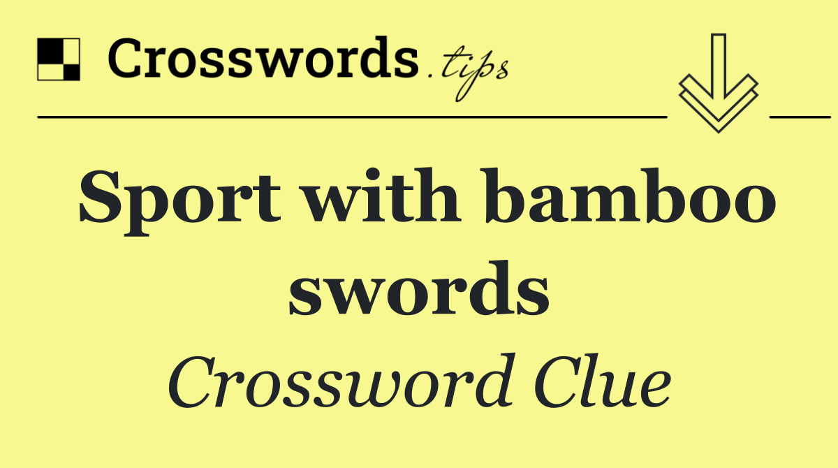 Sport with bamboo swords