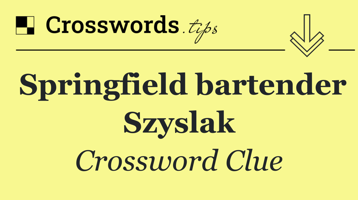 Springfield bartender Szyslak