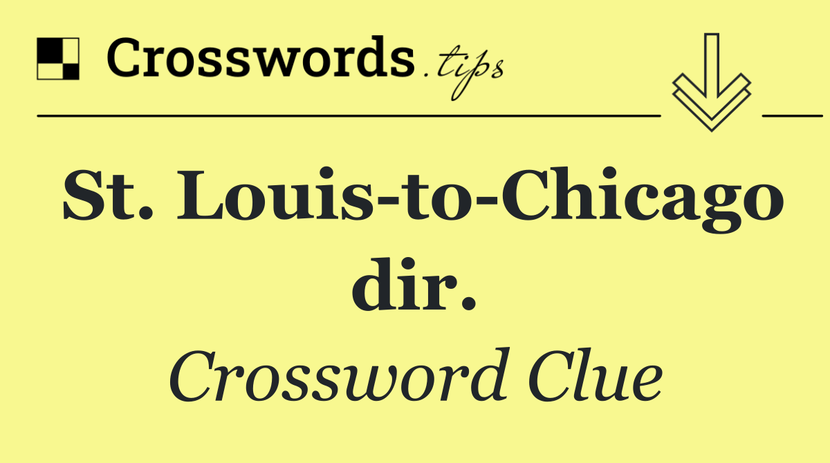 St. Louis to Chicago dir.