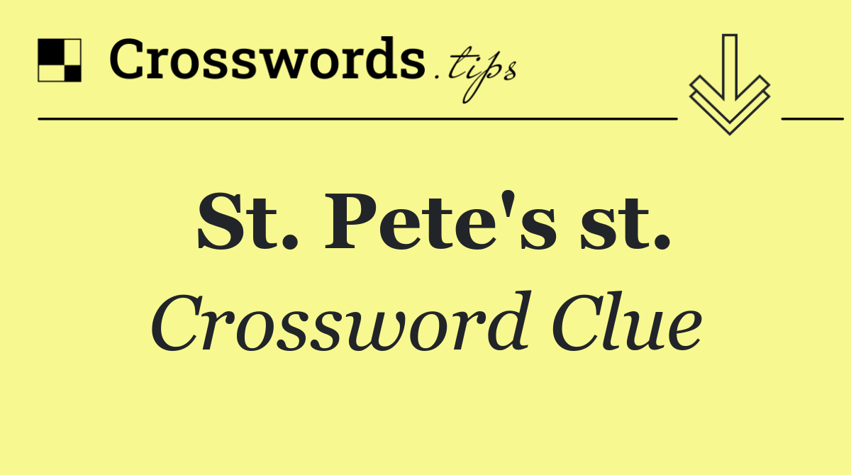 St. Pete's st.