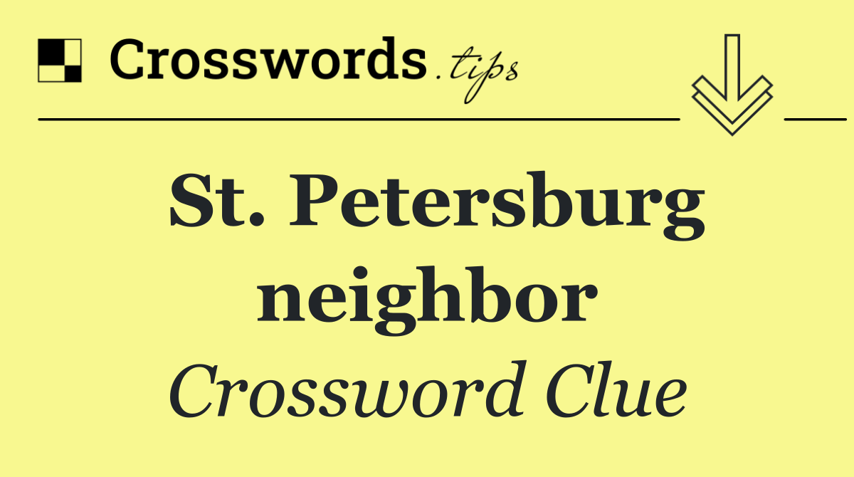 St. Petersburg neighbor