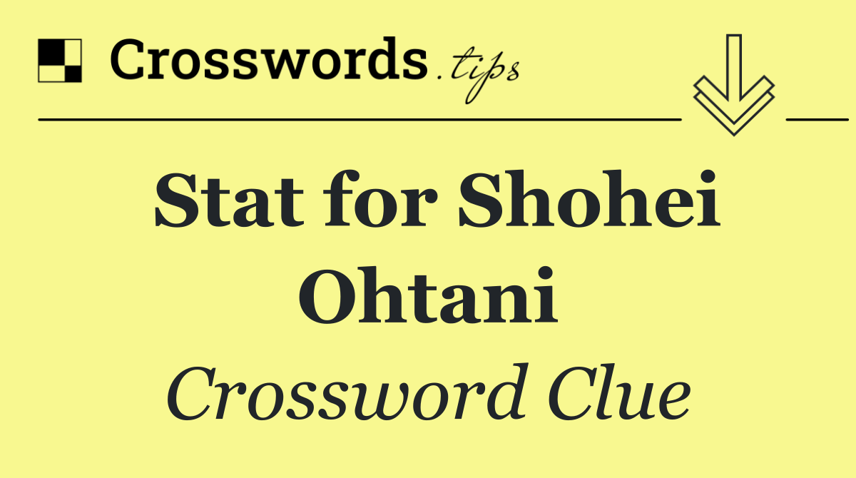 Stat for Shohei Ohtani